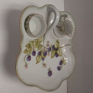 Antique sugar/creamer on tray